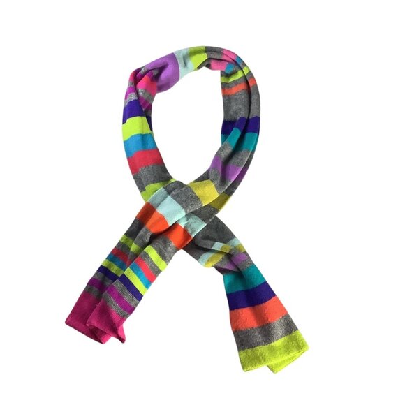 Xhilaration Women's Striped Multicolor Long Scarf Knitted Winter Accessory - Picture 1 of 10